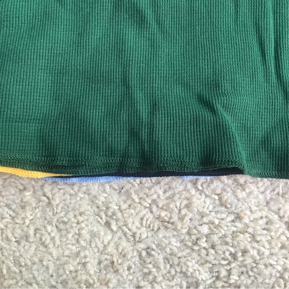 Lot 5 NWT Long Sleeve Gap Thermal Shirts Large Blue Green Yellow - Picture 6 of 10